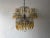 Italian Micro-Beaded Tiered Yellow Crystal Prisms Chandelier C 1920 Amber For Sale - Image 10 of 12