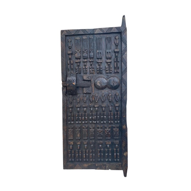 Vintage Granary Dogon Door W/Nomoo Ancestors Mali African 42.5" H For Sale In New York - Image 6 of 8