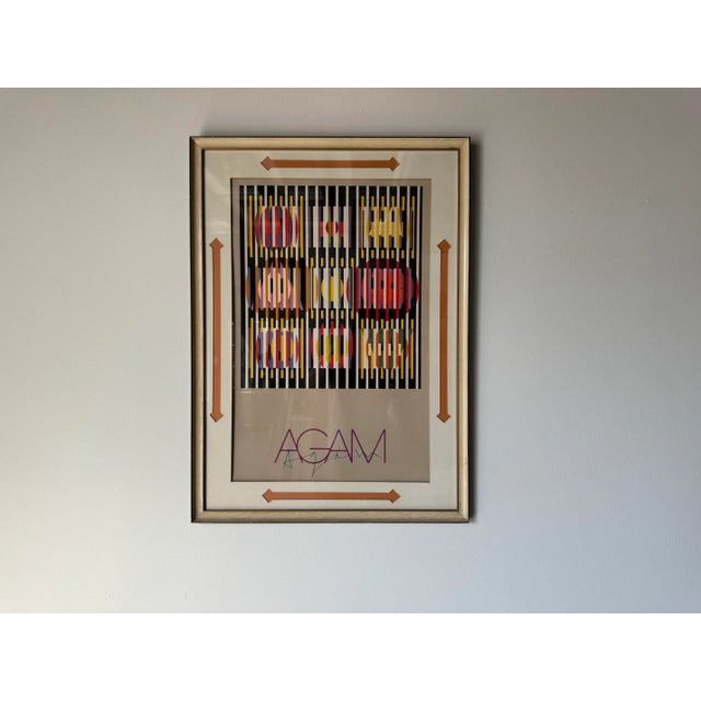 Op Art Yaacov Agam " Op Art " Hand Signed Poster For Sale - Image 3 of 12