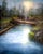 Called Home by Brian Sostrom | Acrylic on panel serene landscape with water and trees For Sale