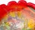 Mid 20th Century Murano Vintage Red Orange Yellow Silver Flecks Green Italian Art Glass Seashell Centerpiece Bowl For Sale - Image 5 of 10
