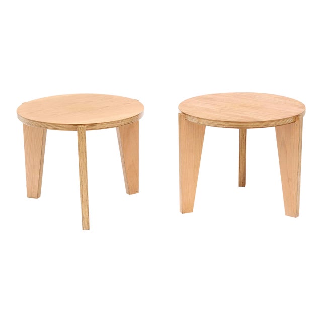 Wood Modernist Side Tables For Sale