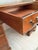 Antique Twin Pedestal Desk in Dark Yew Wood and Leather Top, 1980 For Sale - Image 10 of 18