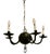 Gothic Iron and Wood Chandelier, 1920s For Sale