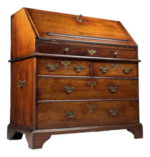 English Secretary in Teak, 18th Century