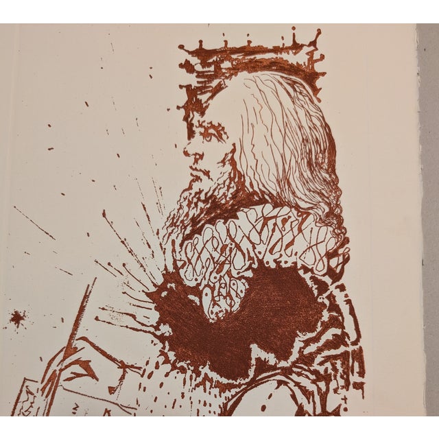 Portraiture Salvador Dalí “Calderón De La Barca” Signed Etching With Justification Page, 1966/1975 For Sale - Image 3 of 7