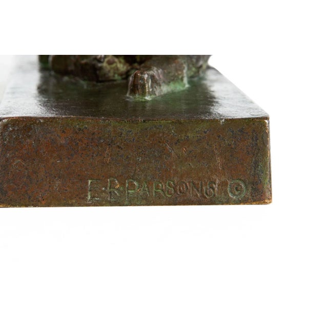 Brown Rare Pair of “Terriers” Bookends Bronze Sculpture by Edith Baretto Parsons For Sale - Image 8 of 12