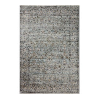 Jean Stoffer x Loloi Katherine Ocean / Gold 9'-6" x 13'-1" Area Rug For Sale
