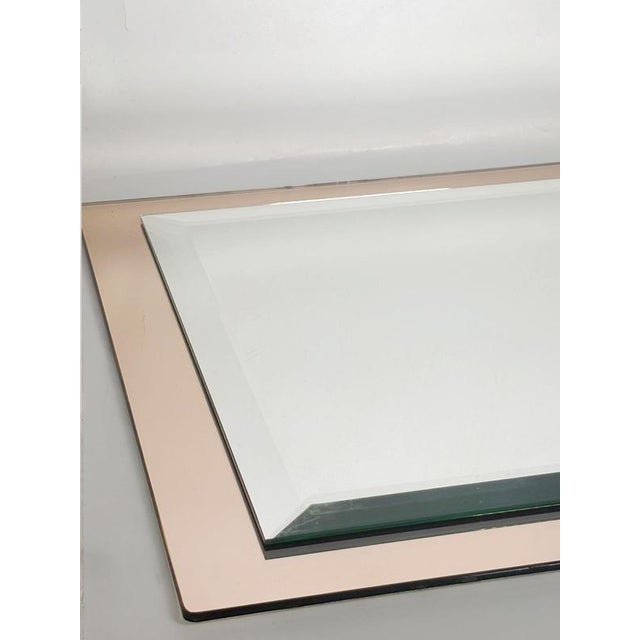 Italian Bicolor Beveled Mirror, Italy, 1960s For Sale - Image 6 of 11