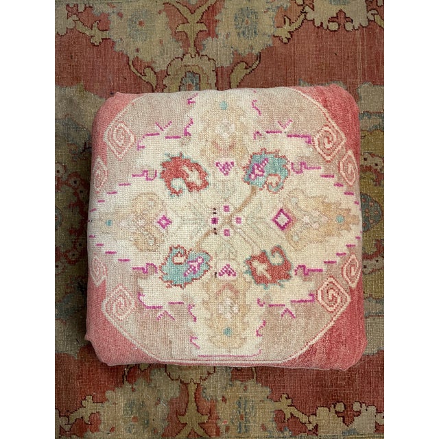 Vintage Turkish Rug Footstool/Ottoman W/ Bullion Trim For Sale In Atlanta - Image 6 of 7