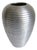 Art Deco Style Ribbed Metal Vase, Late 20th Century For Sale