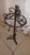 French Country Vintage-Style Ornate Scrollwork Black Jewelry Display Stand For Sale - Image 3 of 5