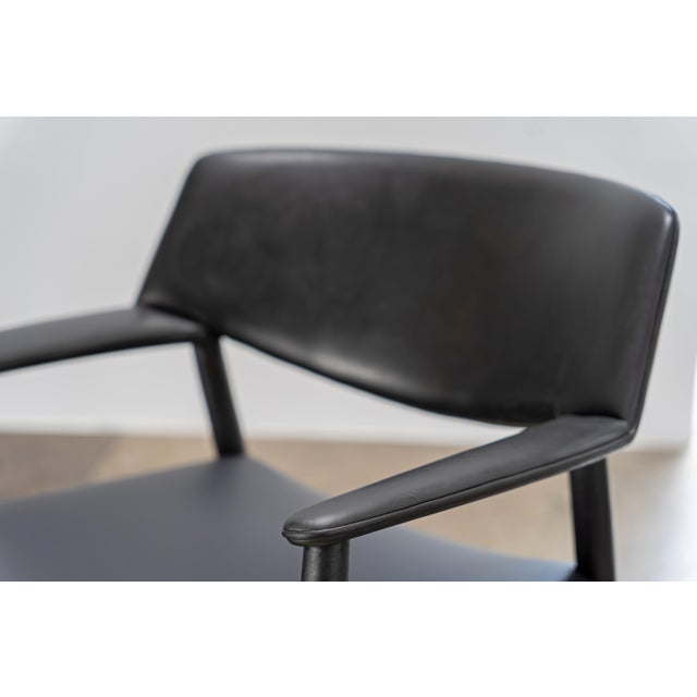 Leather Armchair by Ejnar Larsen and Aksel Bender Madsen for Willy Beck, 1949 For Sale - Image 6 of 11