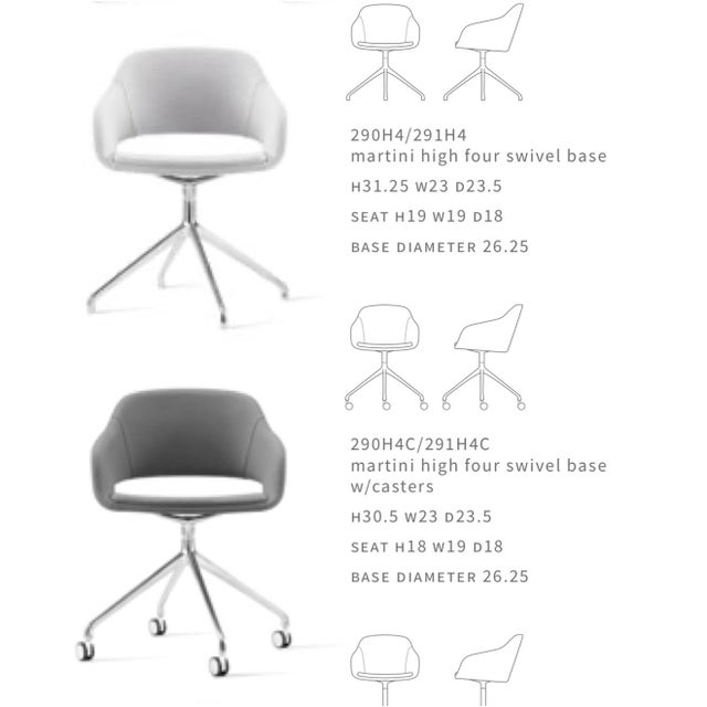 Gemma Bernal “Martini” Swivel Chair for Source International – Teal Bouclé, Chrome Caster Base For Sale - Image 15 of 16