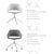 Gemma Bernal “Martini” Swivel Chair for Source International – Teal Bouclé, Chrome Caster Base For Sale - Image 15 of 16