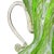 Murano Murano Venetian Style Green White Gold Flecks Italian Art Glass Vintage Footed Double Handles Flower Vase For Sale - Image 4 of 6
