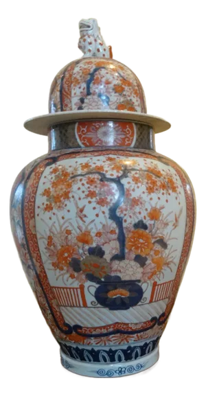 Vintage Chinese Imari Style Temple Jar