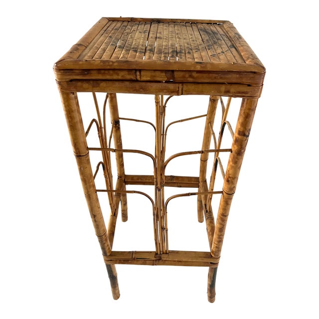 Tall Tortoise Rattan Bamboo Plant Stand For Sale