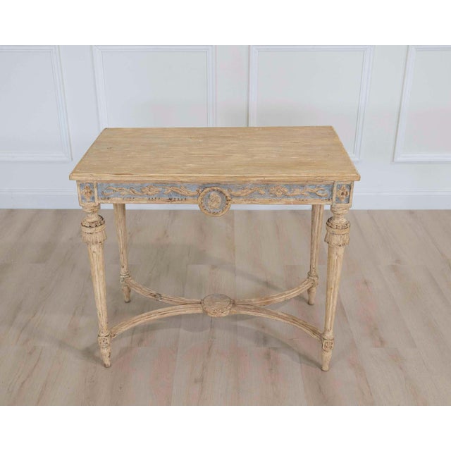 Swedish Gustavian Console Table with Carved Medallion, circa 1860 For Sale - Image 11 of 14
