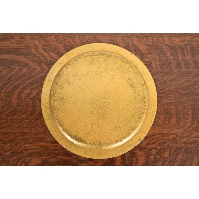 Bronze Tiffany Studios New York Bronze Doré Large Charger Plate or Tray For Sale - Image 8 of 11