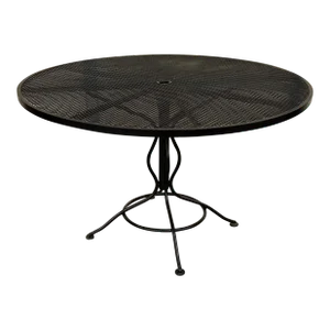 Mid-Century Outdoor Iron Woodard Round 48" Dining Table