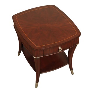 Thomasville 'Bogart' Art Deco Style One-Drawer Side Table For Sale