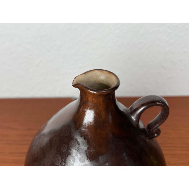Mid-Century Modern German Studio Pottery Jug with Mugs by Melitta Teubner, 1960s, Set of 4 For Sale - Image 9 of 18