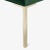 Montage Astor Square Brass Ottoman in Emerald Velvet by Montage For Sale - Image 4 of 7