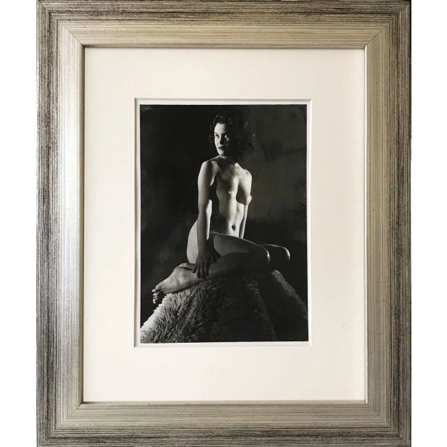 1950s Vintage Mid Century Nude Black and White Art Photograph C.1950 For Sale - Image 5 of 5