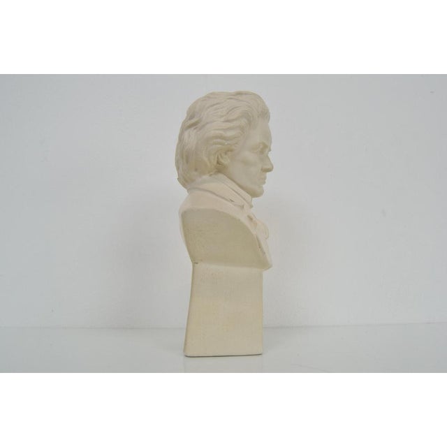 Plaster Bust of Ludwig van Beethoven, 1950s For Sale - Image 4 of 14