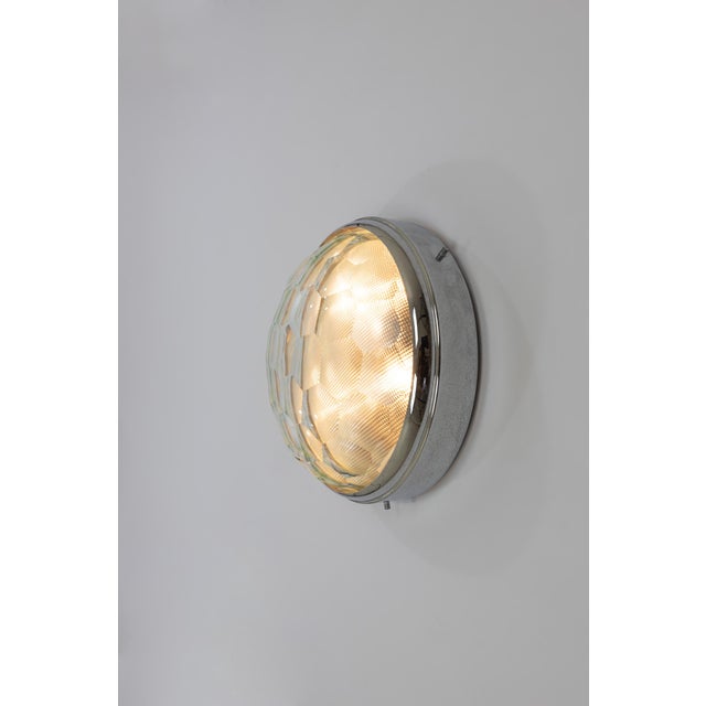 Pia Guidetti Crippa Ceiling Lamp with Faceted Glass by Pia Guidetti Crippa for Lumi, 1960s For Sale - Image 4 of 9
