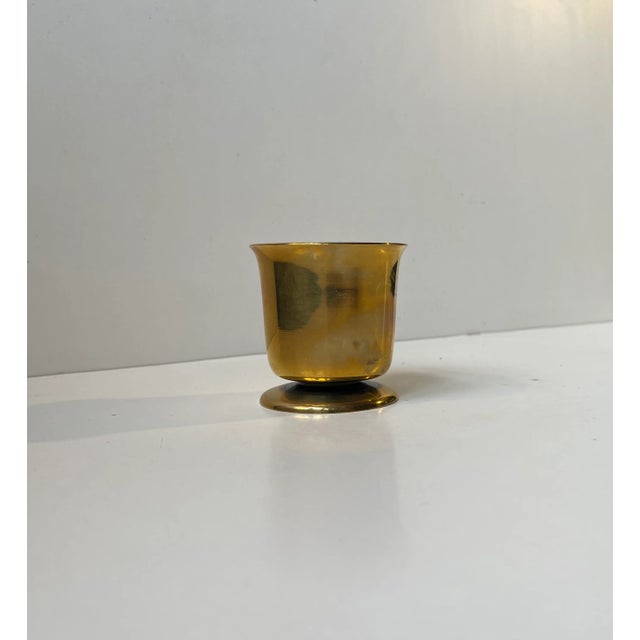Gold Art Deco Vase in Bronze from Nordisk Malm, 1940s For Sale - Image 8 of 8