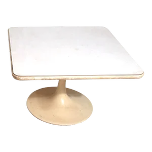 Mid Century Burke Side End Table With Pedestal Base