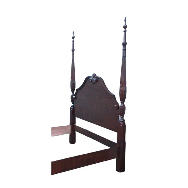 Traditional Kincaid Late 20th Century Queen Size Mahogany Poster Bed For Sale - Image 3 of 10