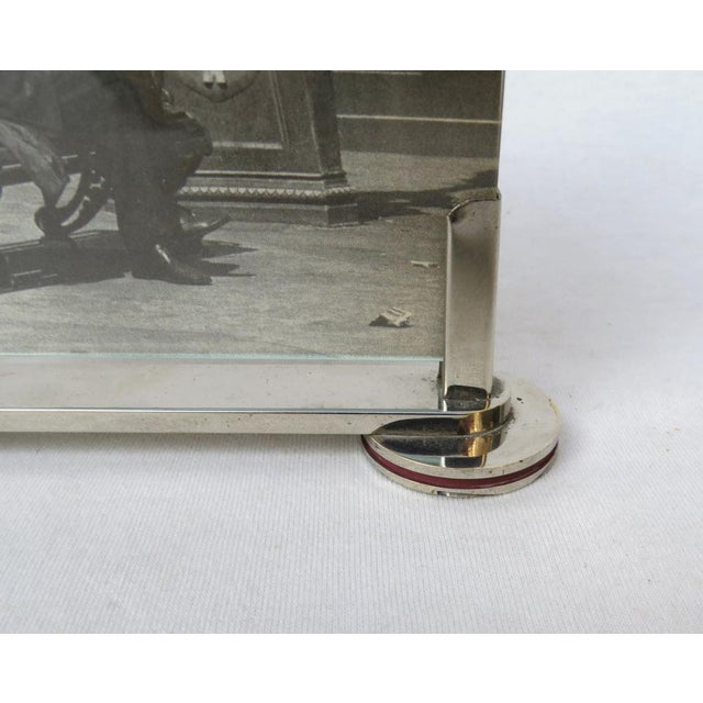 Art Deco Double Picture Frame in Nickel-Plating, 1920s For Sale - Image 12 of 18