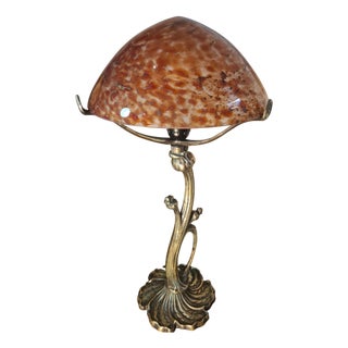 Art Nouveau Style Bronze Lamp, 1975 For Sale