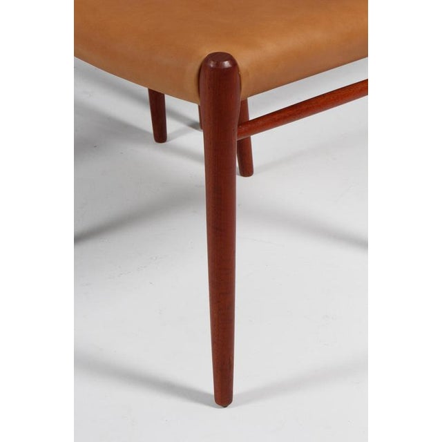 Brown Dining Chairs in Teak and Full Grain Leather by N. O. Møller for J. L. Møllers, 1960s, Set of 4 For Sale - Image 8 of 10