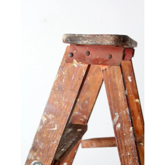 Vintage Painter's Wooden Ladder For Sale - Image 6 of 12