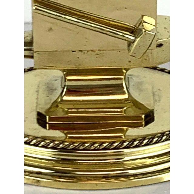 Metal 19th Century Antique English Brass Anvil Matchstrike For Sale - Image 7 of 13