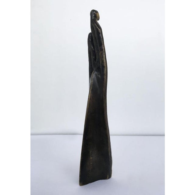 Vintage Italian Bronze Abstract Sculpture by Annie Lambert, 1985 For Sale - Image 14 of 18