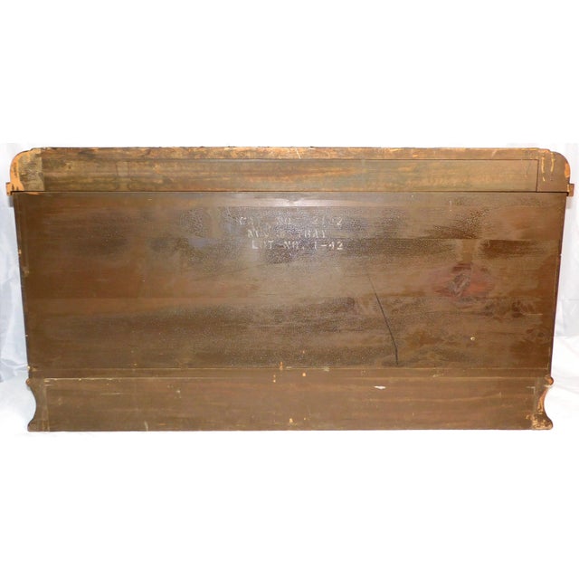 Wood 1930s Vintage Art Deco Lane Waterfall Design Cedar Chest With Pull-Out Sewing Tray ~ Lock Removed ~ For Sale - Image 7 of 17