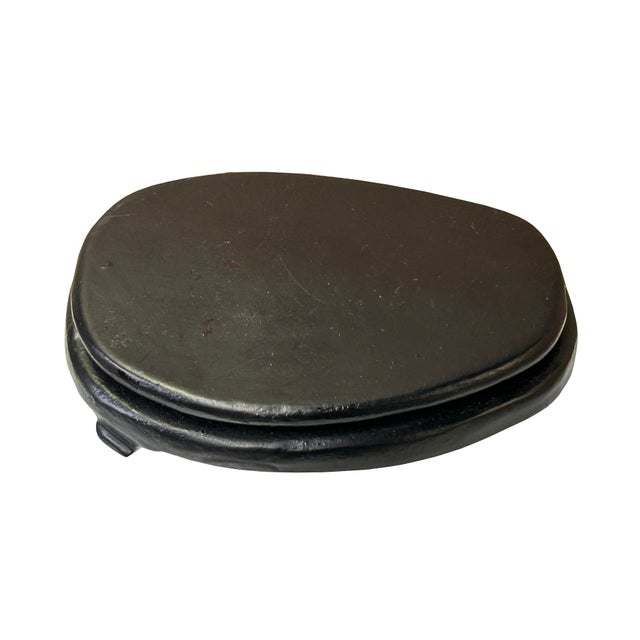 4.25" Black Wood Uneven Oval Shape Display Stand Riser Easel For Sale In San Francisco - Image 6 of 6