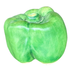 Vintage Boho Glazed Ceramic Bell Pepper