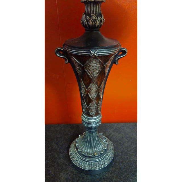 1980s 1980s Table Lamps, 3-Way Lighting With Fabric Shades - A Pair For Sale - Image 5 of 8