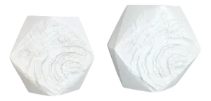 Op Art German Biscuit Porcelain Vases from Ak Kaiser, 1970s, Set of 2