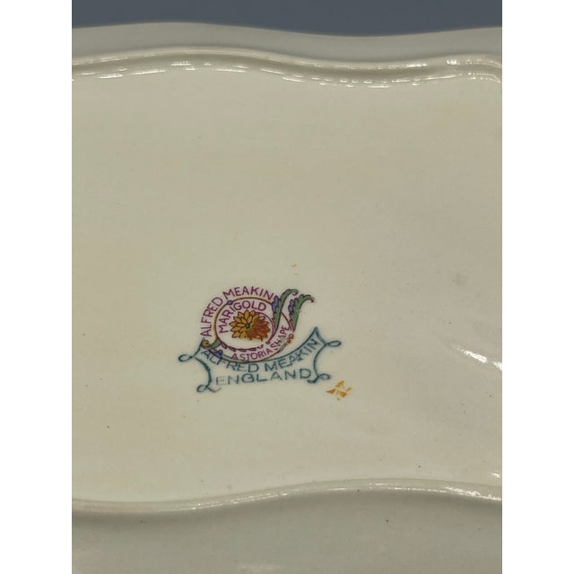 Almond Vintage Alfred Meakin Marigold Covered Butter Dish With Tray England For Sale - Image 8 of 8
