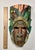 Green Vintage Boruca Indian Wall Art Costa Rica Hand Carved Painted Wood 10” X 6” For Sale - Image 8 of 9