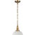 Chapman & Myers for Visual Comfort Signature Layton 10" Pendant in Antique-Burnished Brass with Matte White shade For Sale