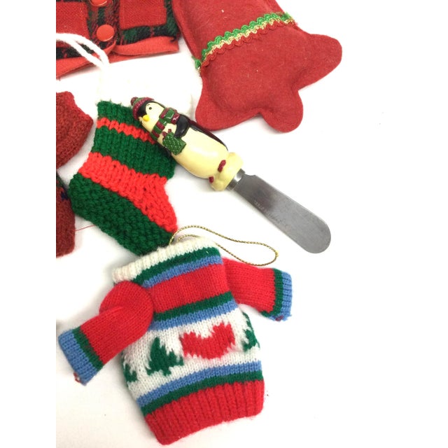 Shabby Chic Vintage Group Handcrafted Holiday Ornaments For Sale - Image 3 of 9