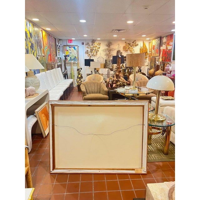 Large Signed Post Modern Abstract Expressionist Painting 1980's For Sale - Image 13 of 18